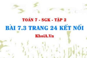 Bài 7.3 trang 24 Toán 7 Kết nối tri thức Tập 2